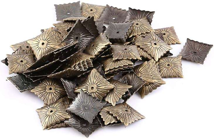 100pcs Vintage Upholstery Nails, Sofa Shoe Door Decorative Stud Antique Upholstery Tacks Bronze Metal Labels Tacks Furniture Nails Pins Assortment Kit (2121mm) - Image 4