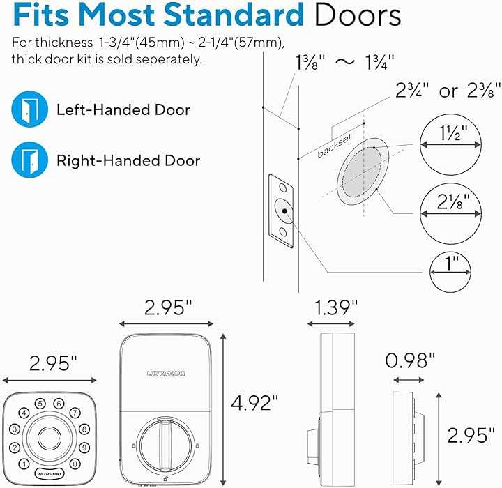 ULTRALOQ Smart Lock U-Bolt Pro, 7-in-1 Fingerprint Keyless Entry Door Lock with App Control, Anti-peep Keypad, Auto Lock, Smart Deadbolt Front Door, IP65 Waterproof, Easy Installation, 1 Year Battery - Image 2