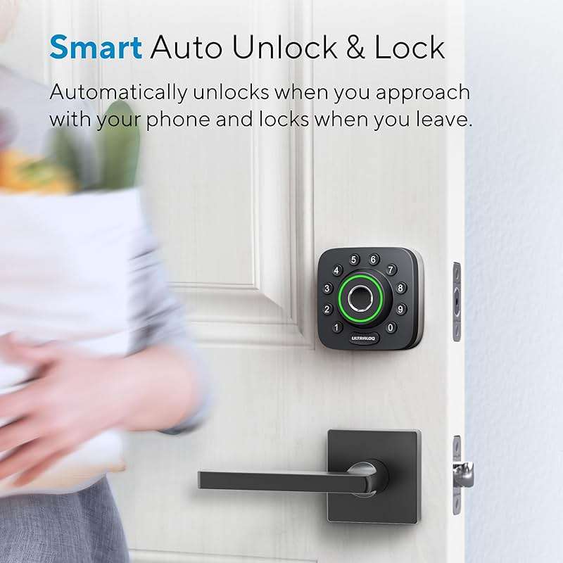ULTRALOQ Smart Lock U-Bolt Pro, 7-in-1 Fingerprint Keyless Entry Door Lock with App Control, Anti-peep Keypad, Auto Lock, Smart Deadbolt Front Door, IP65 Waterproof, Easy Installation, 1 Year Battery - Image 6