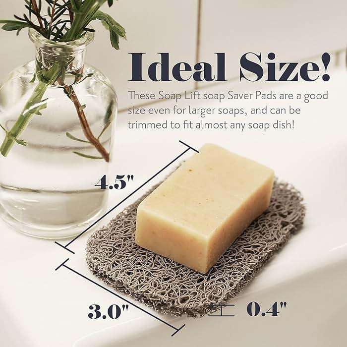 myHomeBody Soap Saver, Lifting Pads for Dish, Efficient Draining Bar Holder for Shower, Set of 6 – 3 Beige, 3 Grey - Image 2
