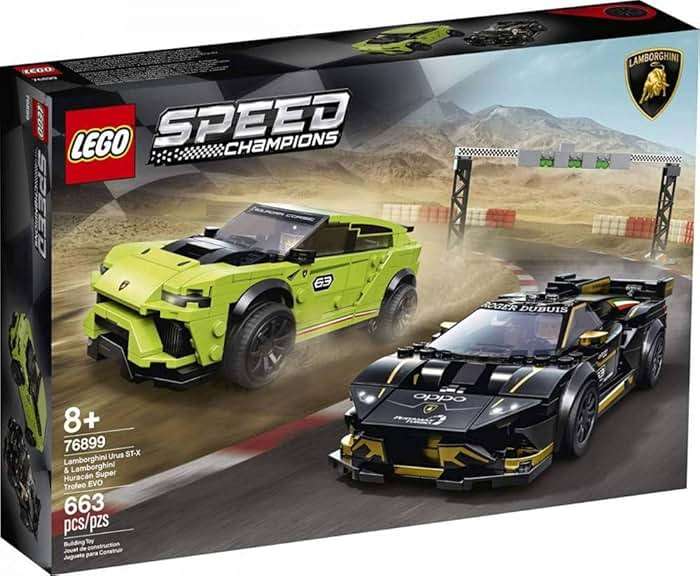 LEGO Speed Champions Lamborghini Urus ST-X and Lamborghini Huracán Super Trofeo EVO 76899 Building Kit (663 Pieces) - Image 1