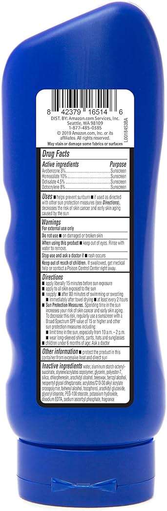 Amazon Basics Sport Body Sunscreen Lotion SPF 50, Water Resistant (80min), Fragrance Free, Formulated without Octinoxate & Oxybenzone, Broad Spectrum UVA/UVB Protection, 8 fl oz, 6-Pack - Image 2