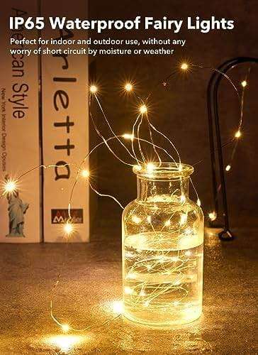 Brightown 12 Pack LED Fairy Lights Battery Operated String Lights - 7ft 20LED Waterproof Silver Wire Firefly Starry Moon Lights for DIY Crafts Wedding Table Centerpieces Party Ramadan Decorations - Image 2