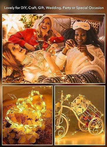 Brightown 12 Pack LED Fairy Lights Battery Operated String Lights - 7ft 20LED Waterproof Silver Wire Firefly Starry Moon Lights for DIY Crafts Wedding Table Centerpieces Party Ramadan Decorations - Image 3