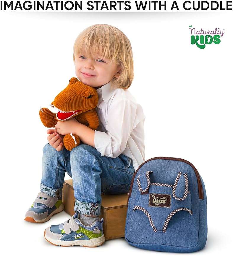 Naturally KIDS Toddler Backpack w Dinosaur Toys for Kids 2-4, 2 Year Old Boy Birthday Gift, 3 Year Old Boy Gift Girl, Toddler Dinosaur Toy - Image 4