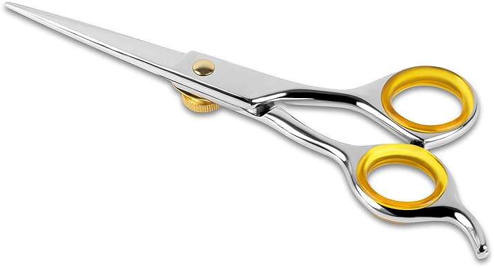 SHARF Professional 5.75” Straight Barber Scissors: Sharp 440c Japanese Stainless Steel Hair Cutting Shears For Men & Women| Gold Touch Series Trimming Scissors w/Easy Grip Handles - Image 9