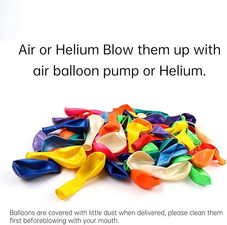 RUBFAC 120 Balloons Assorted Color 12 Inches Rainbow Latex Balloons, 12 Bright Color Party Balloons for Birthday Baby Shower Wedding Party Supplies Arch Garland - Image 5