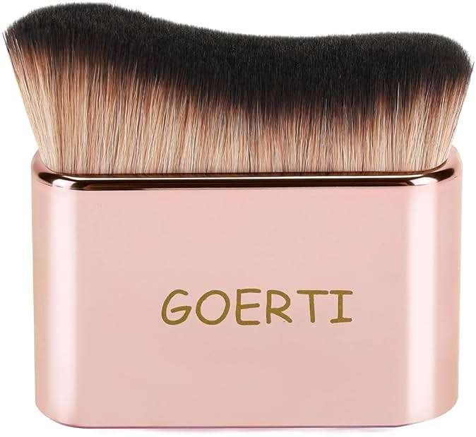 GOERTI Professional Body Makeup Brush, Kabuki Foundation Brush Makeup Brush, Self Tanner Brush, Self Tanning Applicator, Blend & Blur Body Bronzer Tan Brush for Lotion Cream Powder Liquid - Image 1