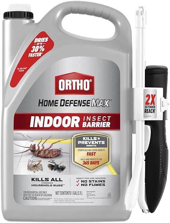 Ortho Home Defense Max Indoor Insect Barrier with Extended Reach Comfort Wand - Ready-To-Use Home Bug Spray, Kills Ants, Roaches, Spiders, Fleas and Ticks, 1 gal. - Image 1