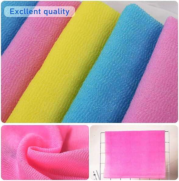 ARCH&M Exfoliating Washcloth Body Scrubber 35-Inch Japanese & Korean Back Scrubber Towel for All Skin Type Daily Use in Shower, Textured Nylon Body Washcloth for Smoother-Looking Skin Quick-Dry 3 Pack - Image 2
