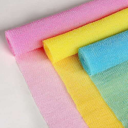 ARCH&M Exfoliating Washcloth Body Scrubber 35-Inch Japanese & Korean Back Scrubber Towel for All Skin Type Daily Use in Shower, Textured Nylon Body Washcloth for Smoother-Looking Skin Quick-Dry 3 Pack - Image 7