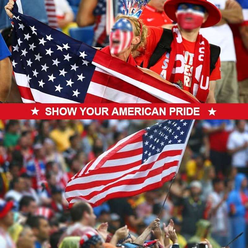 duduta 2x3 Ft American Flag Nylon USA Flag Outdoor Indoor Small US Flag, Patriotic July of 4th Decorations, Embroidered Stars Sewn Stripes Brass Grommets - Image 7