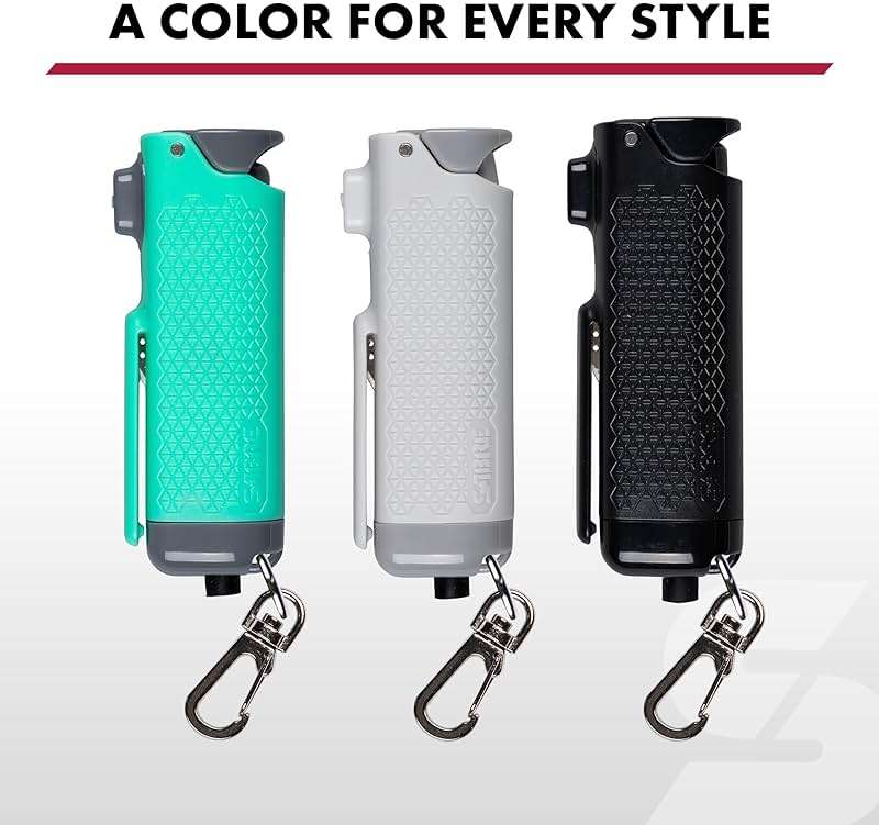 SABRE Safe Escape 3-in-1 Pepper Gel with Seat Belt Cutter & Window Breaker, Maximum Strength Pepper Spray, 3X Longer Spray Time - Up to 10 Seconds, 0.54 fl oz, Snap-Clip Keychain, Fast Flip Top Safety - Image 8