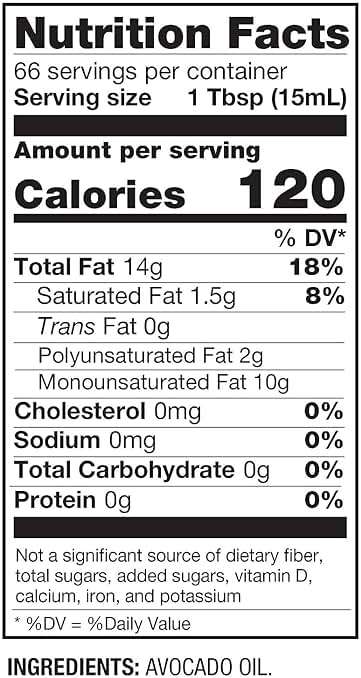 BetterBody Foods Refined Non-GMO Cooking Oil, Kosher, Keto and Paleo Diet Friendly, Avocado Oil, 1 Liter, 33.8 Fl Oz - Image 2