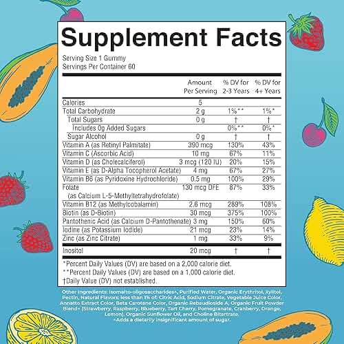 MARYRUTH'S Kids Vitamins Multivitamin Sugar Free | 2 Month Supply | Kids Multivitamin Gummies | Multivitamin for Kids | Vitamin D | Vitamin C | Zinc | Vegan | Non-GMO | Gluten Free | 60 Count - Image 2