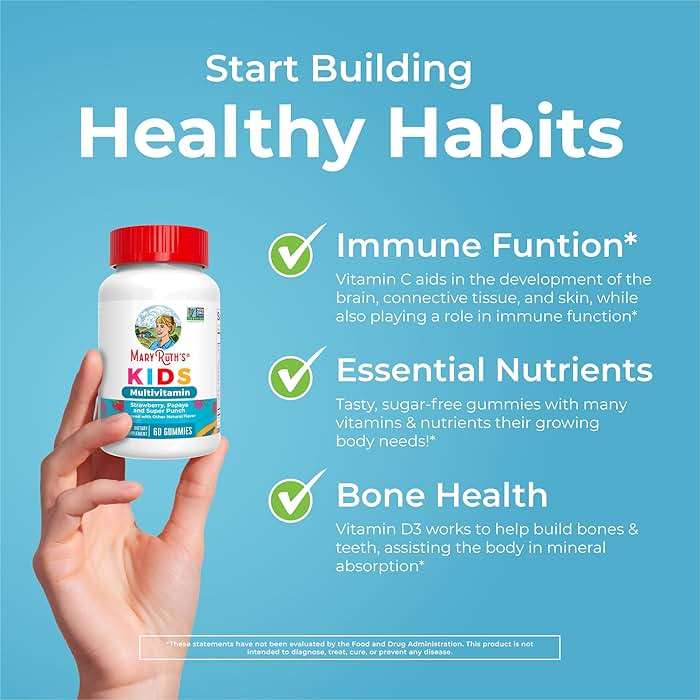 MARYRUTH'S Kids Vitamins Multivitamin Sugar Free | 2 Month Supply | Kids Multivitamin Gummies | Multivitamin for Kids | Vitamin D | Vitamin C | Zinc | Vegan | Non-GMO | Gluten Free | 60 Count - Image 5