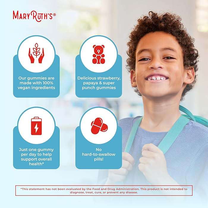 MARYRUTH'S Kids Vitamins Multivitamin Sugar Free | 2 Month Supply | Kids Multivitamin Gummies | Multivitamin for Kids | Vitamin D | Vitamin C | Zinc | Vegan | Non-GMO | Gluten Free | 60 Count - Image 6