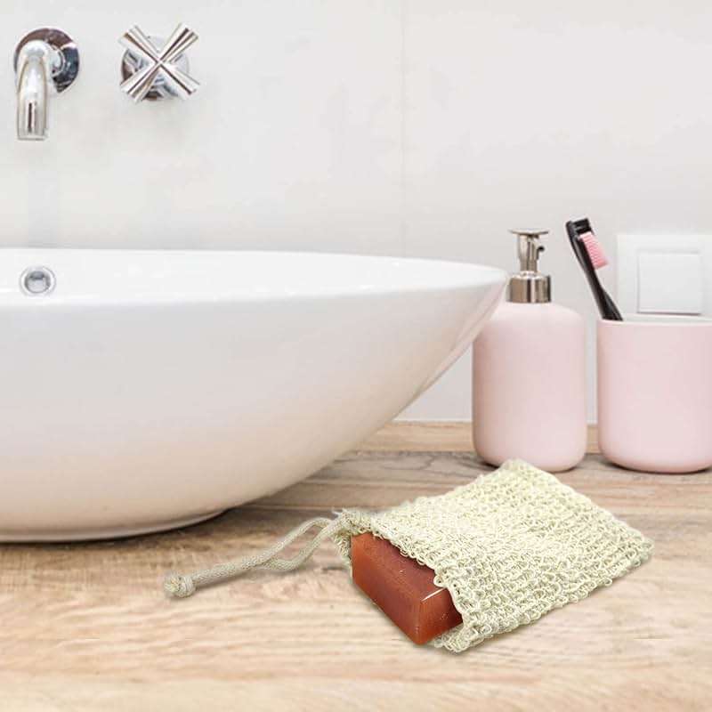 E-Know Soap Bag, 5 Pack Natural Sisal Soap Saver, Zero Waste Plastic-Free Soap Net, Foaming and Drying The Soap, Massage, Peeling - Image 6