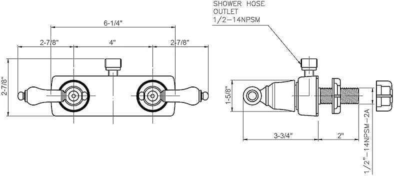 Laguna Brass 2003CP/3221CP/4120CP RV Bathroom and Shower Faucet with Matching Hand Shower Combo Chrome Finish - Image 2
