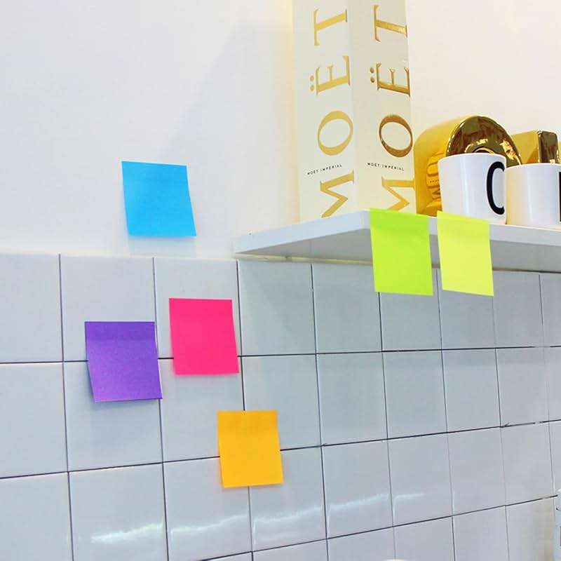 Sticky Notes 3x3 Inches,Bright Colors Self-Stick Pads, Easy to Post for Home, Office, Notebook, 82 Sheets/pad - Image 2