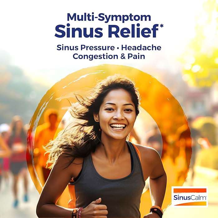 Boiron SinusCalm Tablets for Sinus Pain Relief, Runny Nose, Congestion, Sinus Pressure, Headache - 60 Count - Image 2