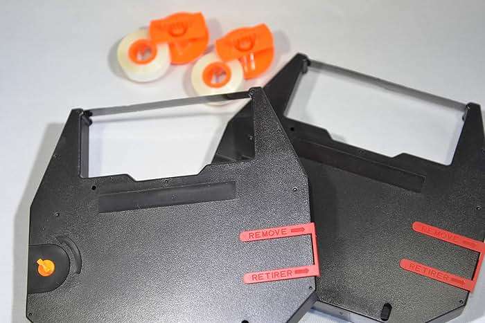 FJA Products Compatible Typewriter Ribbon & Correction Spools for Royal Signet 10/20 / 25/45 / 70 Typewriters. The Package Includes 2 Black Typewriter Cassettes and 2 Lift Off Correction Spools - Image 2