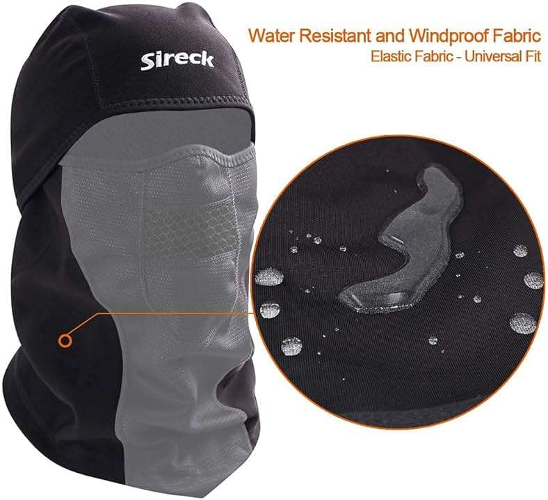 Sireck Cold Weather Balaclava Ski Mask, Water Resistant and Windproof Fleece Thermal Face Mask, Cycling Motorcycle Neck Warmer Hood Winter Gear for Men Women - Image 7