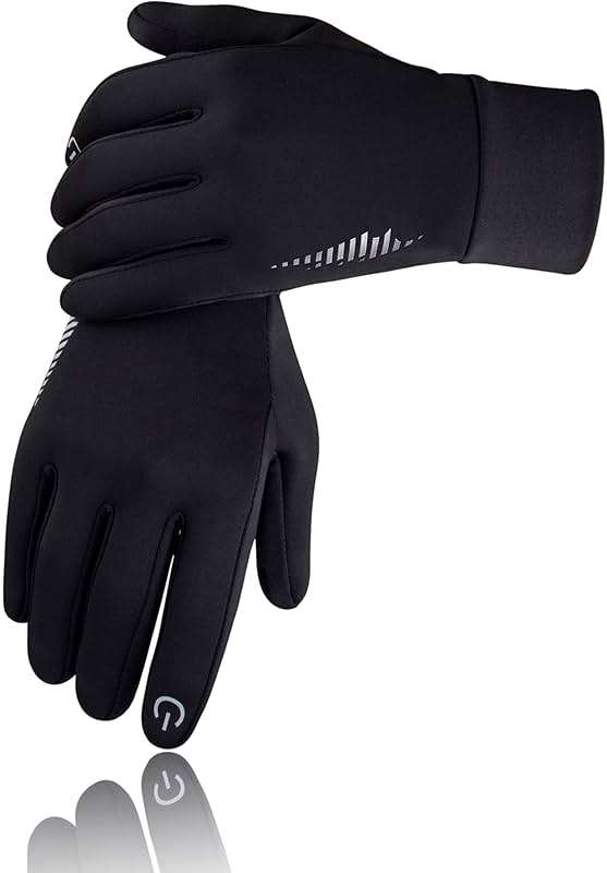 SIMARI Winter Gloves for Women Men - Cold Weather Thermal Touch Screen Ski Snow Glove Liners, Non-Slip Palm & Warm Fleece Lined, for Running Cycling Driving Hiking Walking Sports Outdoor Texting Work - Image 1