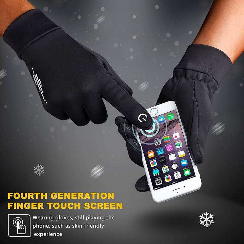 SIMARI Winter Gloves for Women Men - Cold Weather Thermal Touch Screen Ski Snow Glove Liners, Non-Slip Palm & Warm Fleece Lined, for Running Cycling Driving Hiking Walking Sports Outdoor Texting Work - Image 2