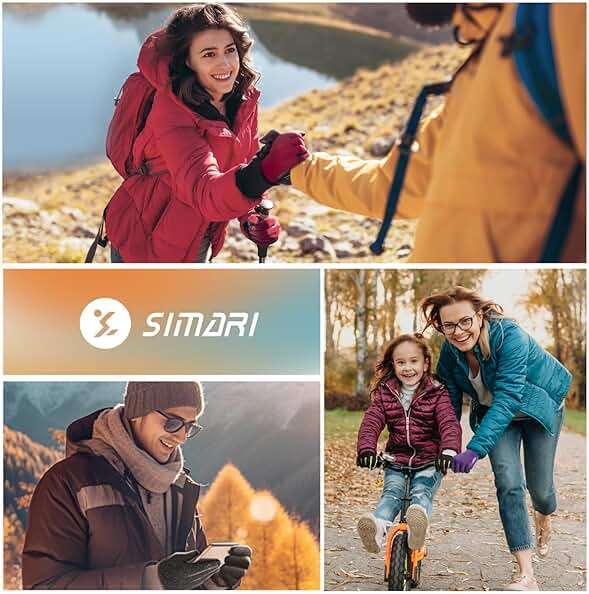 SIMARI Winter Gloves for Women Men - Cold Weather Thermal Touch Screen Ski Snow Glove Liners, Non-Slip Palm & Warm Fleece Lined, for Running Cycling Driving Hiking Walking Sports Outdoor Texting Work - Image 6