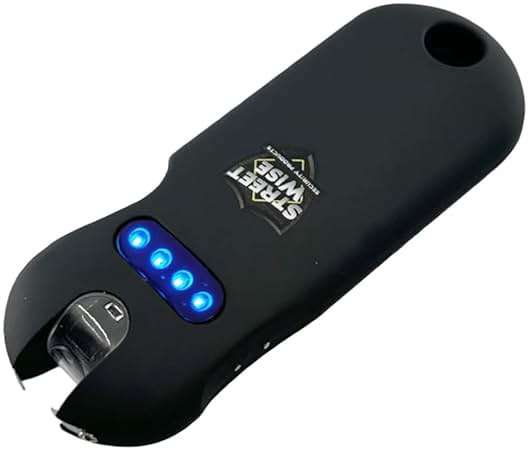 Streetwise Smart 24,000,000 Mini Stun Gun Keychain with Quick-Release, Rechargeable LED Flashlight – Self Defense Stun Gun for Women – Touch-Sensing Safety, Portable Personal Protection - Image 1