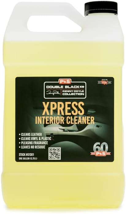 P & S PROFESSIONAL DETAIL PRODUCTS Xpress Interior Cleaner – Safe for Leather, Vinyl, Plastic & More, Removes Dirt, Grease & Oil, No Residue, Fresh Scent, No Dilution Needed - 1 Gallon - Image 1