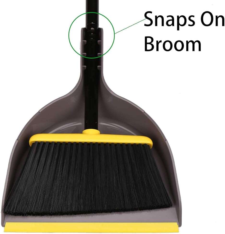 Broom and Dustpan Set,IndoorBroom with Dust pan Combo Set for Home,Angle Kitchen Broom for Floor Sweeping - Image 4