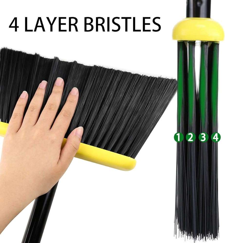 Broom and Dustpan Set,IndoorBroom with Dust pan Combo Set for Home,Angle Kitchen Broom for Floor Sweeping - Image 5