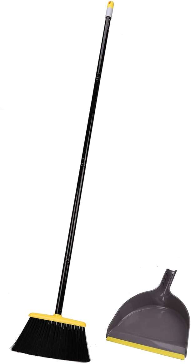 Broom and Dustpan Set,IndoorBroom with Dust pan Combo Set for Home,Angle Kitchen Broom for Floor Sweeping - Image 8