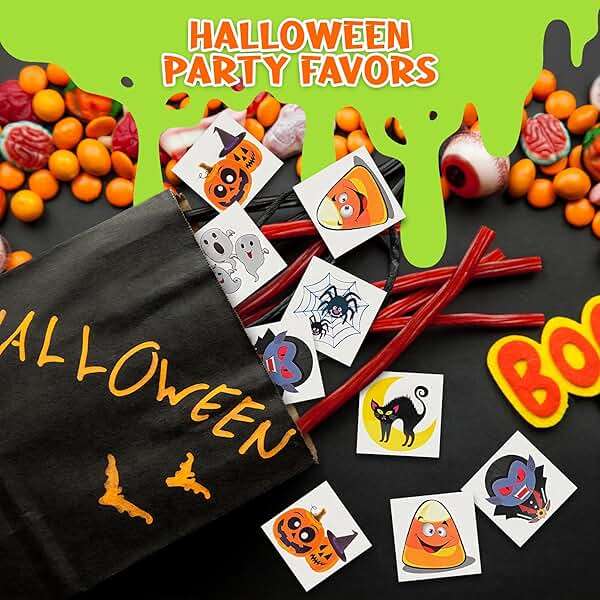 ArtCreativity Halloween Temporary Tattoos for Kids - Pack of 144-2 Inch Non-Toxic Tats Stickers for Boys and Girls, Best for Halloween Party Favors, Treats, Décor, Goodie Bags - 6 Assorted Designs - Image 4
