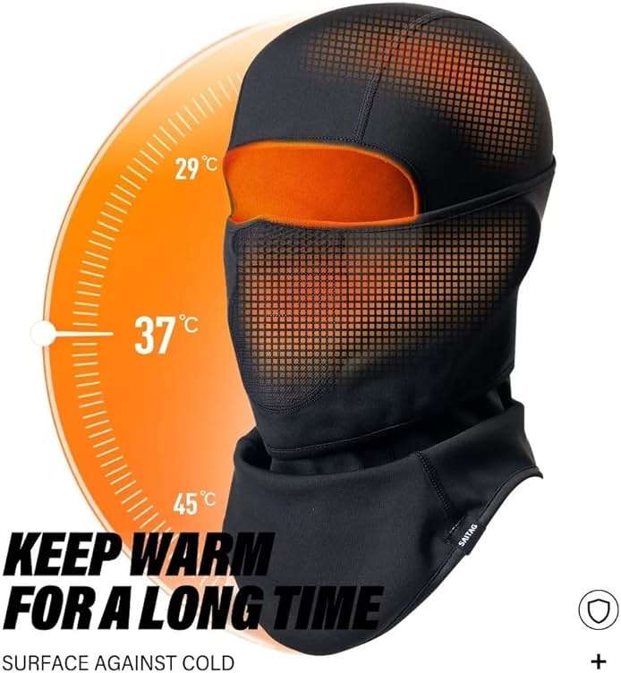 SAITAG Ski Mask for Men Women Balaclava Face Mask for Cold Weather Winter Warm Fleece Face Covering for Skiing Outdoor Work - Image 3