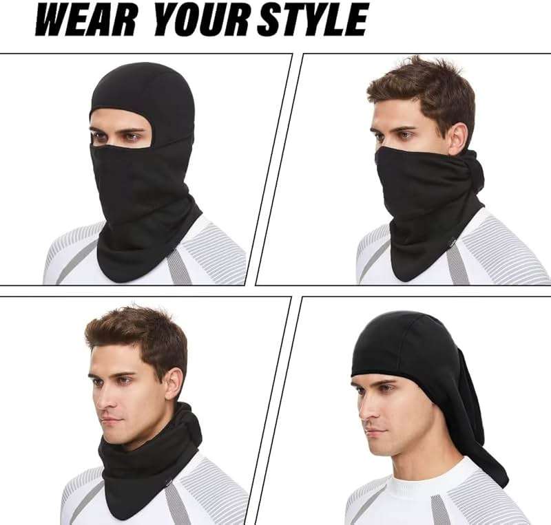 SAITAG Ski Mask for Men Women Balaclava Face Mask for Cold Weather Winter Warm Fleece Face Covering for Skiing Outdoor Work - Image 8