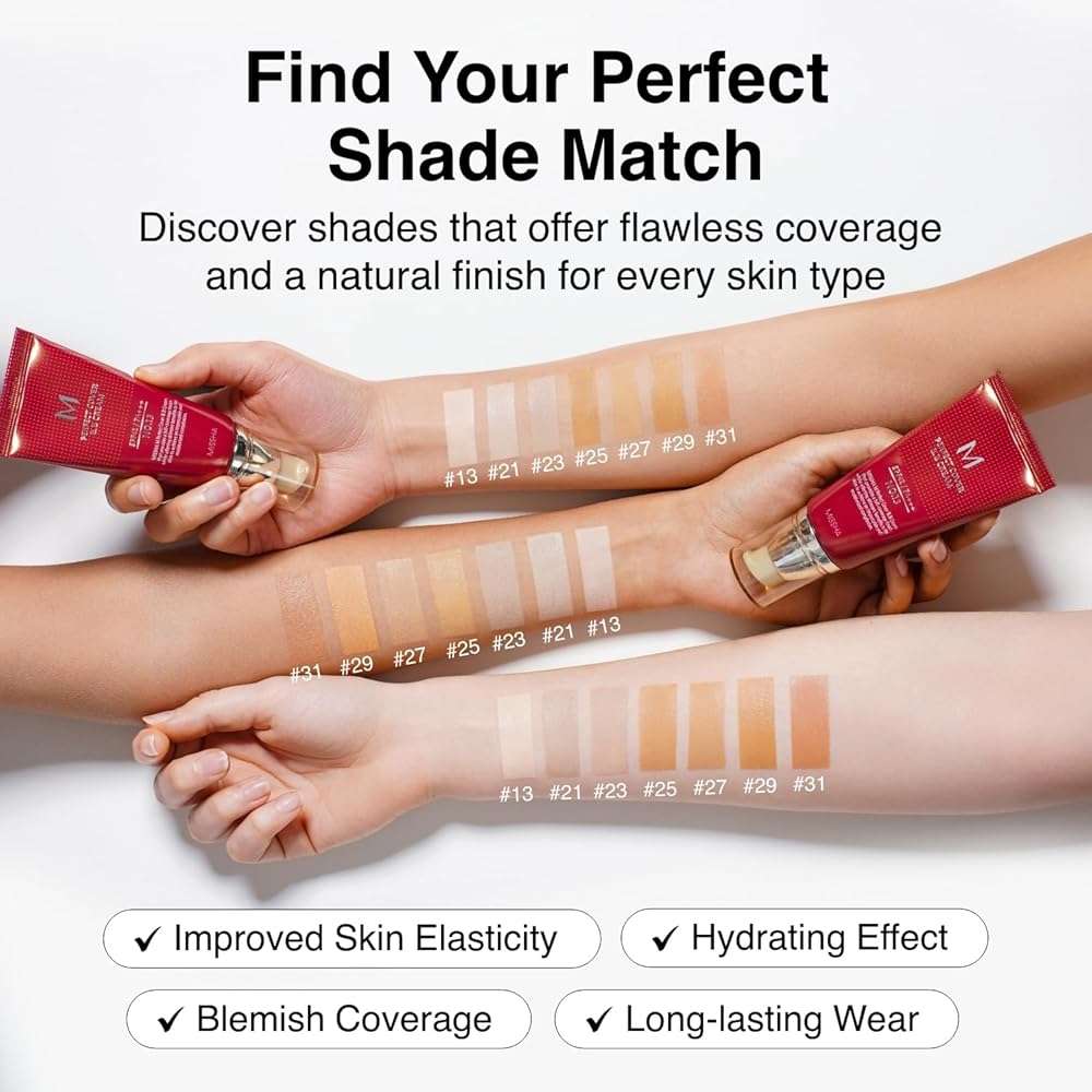 MISSHA M Perfect Cover BB Cream No.27 Honey Beige - Medium with Neutral/Warm Undertone SPF 42 PA +++ 1.69 Fl Oz - Tinted Moisturizer for face with SPF - Image 6
