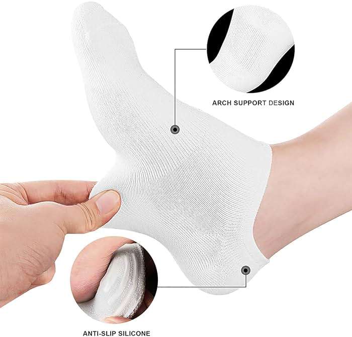 wernies No Show Socks Women Low Socks Non Slip Flat Boat Line 4/8 Pairs - Image 3