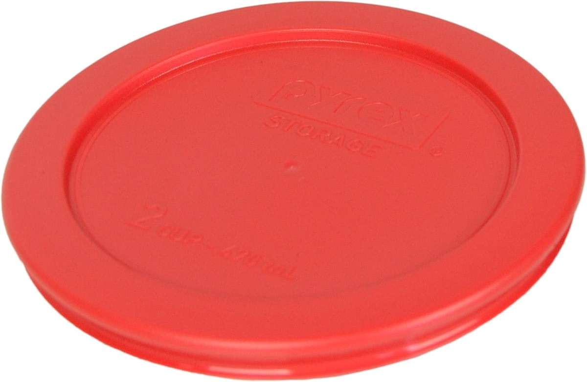 Pyrex 7200-PC 2-Cup Red Food Storage Replacement Lid (4-Pack) - Made in USA - Image 2