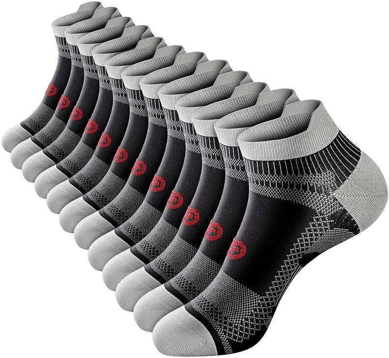 PAPLUS Compression Socks for Men & Women, 2/4/6 Pairs Ankle Running Socks with Arch Support, Ankle Support, Plantar Fasciitis - Image 1