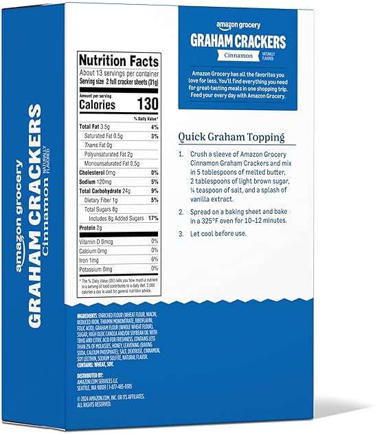 Amazon Grocery, Cinnamon Graham Crackers, 14.4 Oz - Image 2