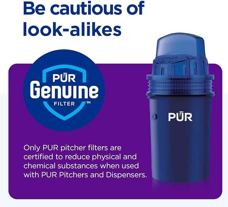 PUR Water Pitcher & Dispenser Filter Replacement 2-Pack, Genuine PUR Water Filters for Pitchers, 2-in-1 Powerful Filtration and Faster Filtration, 4-Month Value, Blue (PPF900Z2) - Image 7