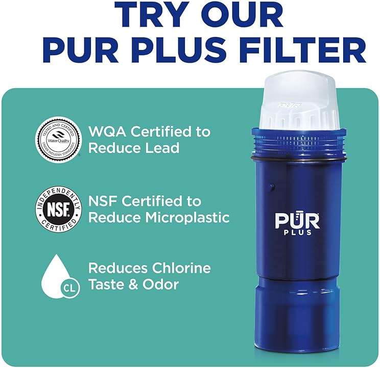 PUR Water Pitcher & Dispenser Filter Replacement 2-Pack, Genuine PUR Water Filters for Pitchers, 2-in-1 Powerful Filtration and Faster Filtration, 4-Month Value, Blue (PPF900Z2) - Image 8
