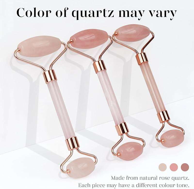 BAIMEI IcyMe Rose Quartz Roller & Gua Sha Set, Cooling Face Roller for Depuffing & Lymphatic Massage, Sculpting Tool for Face, Eyes & Neck, Smooth Skincare Gift for Women and Men - Image 9