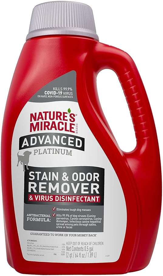 Nature's Miracle Advanced Platinum Stain & Odor Remover & Virus Disinfectant 64 Oz - Image 1