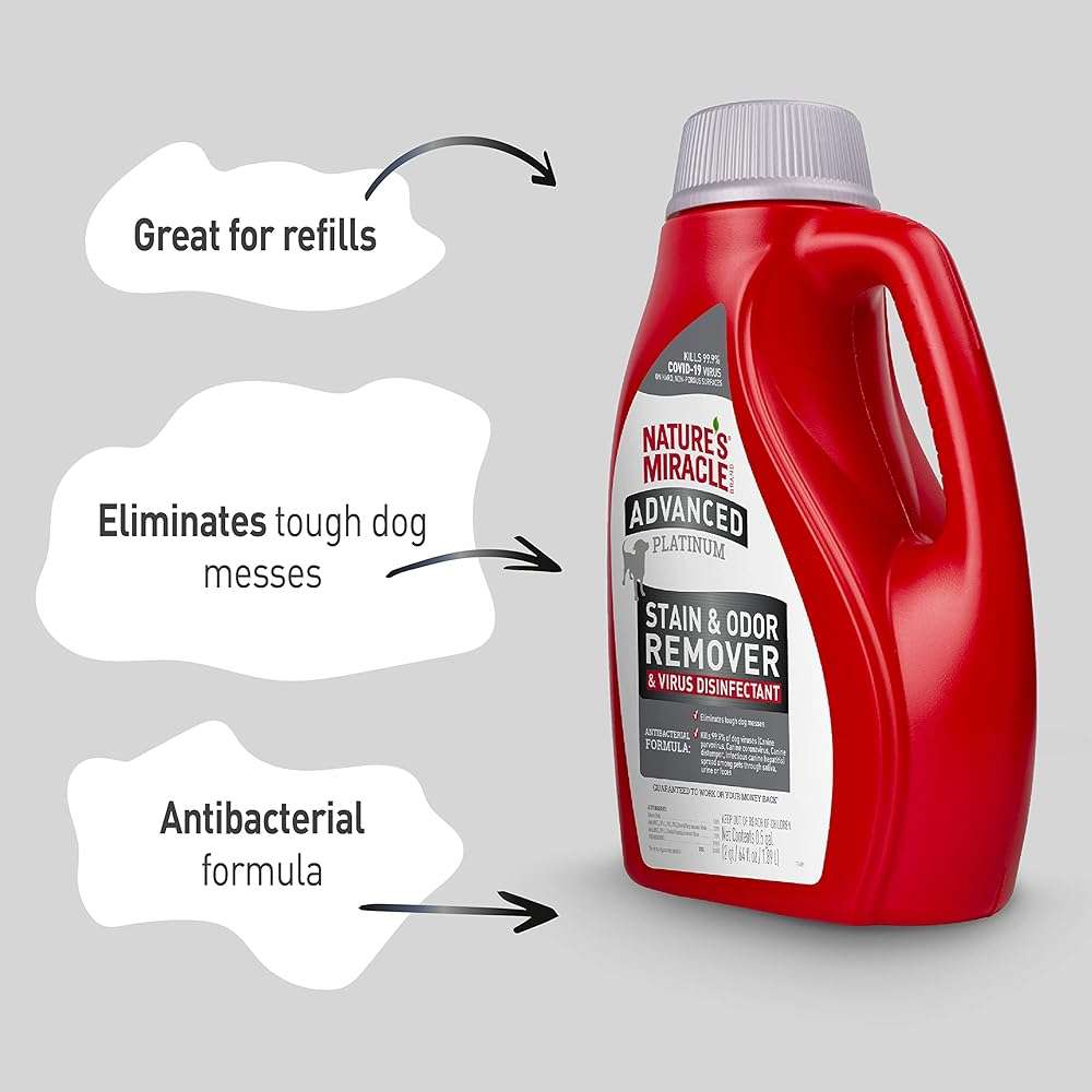 Nature's Miracle Advanced Platinum Stain & Odor Remover & Virus Disinfectant 64 Oz - Image 7