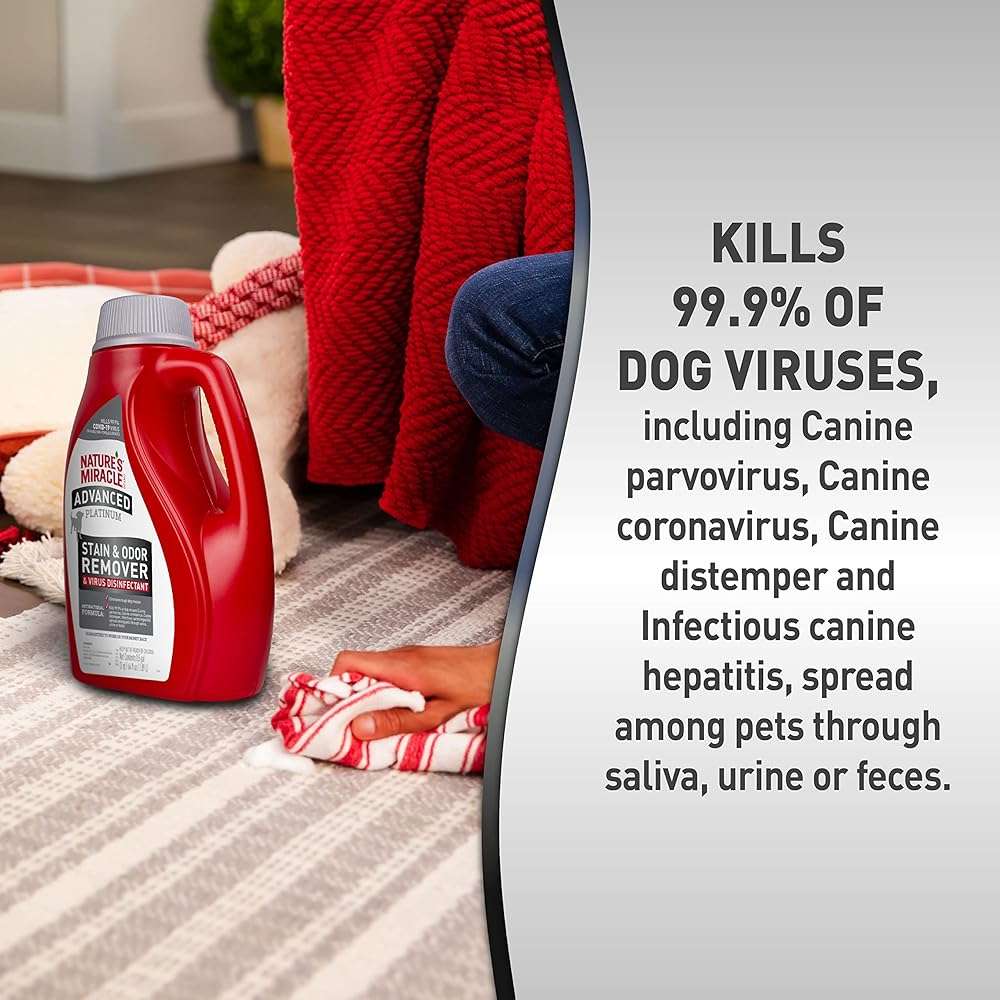 Nature's Miracle Advanced Platinum Stain & Odor Remover & Virus Disinfectant 64 Oz - Image 8
