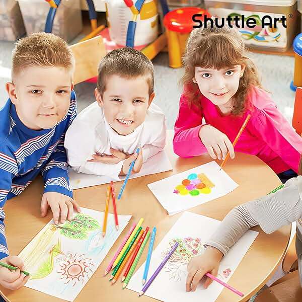 Shuttle Art Colored Pencils Bulk, 408 Pack Coloring Pencil Set Plus 20 Sharpeners, 12 Assorted Colors, Classroom Pack School Supplies - Image 2